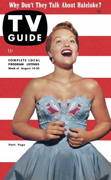 TV Guide cover - Patti Page - August 14, 1953