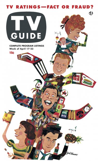 TV Guide cover - Lucille Ball, Milton Berle, Sid Caesar, Imogene Coca, Arthur Godfrey - April 17, 1953