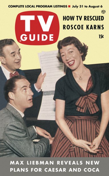 TV Guide cover - Sid Caesar, Imogene Coca, Max Liebman - July 31, 1953