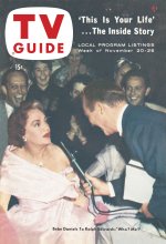 TV Guide cover - Bebe Daniels, Ralph Edwards - November 20, 1954