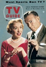 TV Guide cover - Gracie Allen, George Burns - November 6, 1954