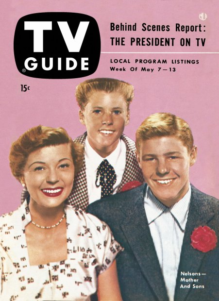 TV Guide cover - David Nelson, Harriet Nelson, Ricky Nelson - May 7, 1954