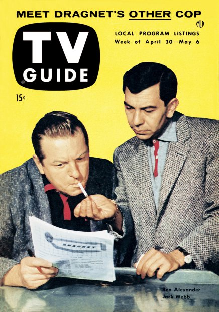 TV Guide cover - Ben Alexander, Jack Webb - April 30, 1954