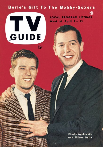 TV Guide cover - Charlie Applewhite, Milton Berle - April 9, 1954