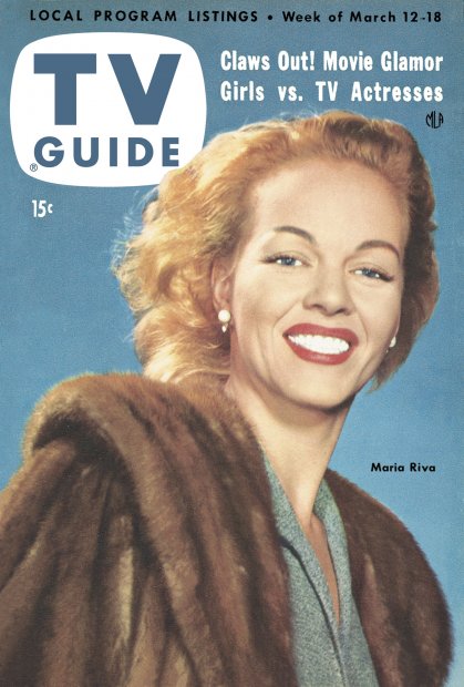 TV Guide cover - Maria Riva - March 12, 1954