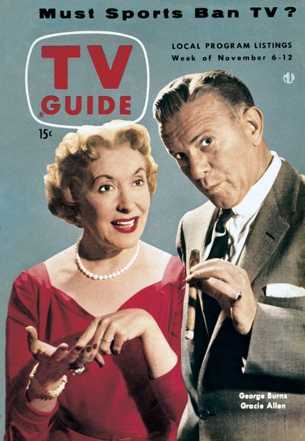 TV Guide cover - Gracie Allen, George Burns - November 6, 1954
