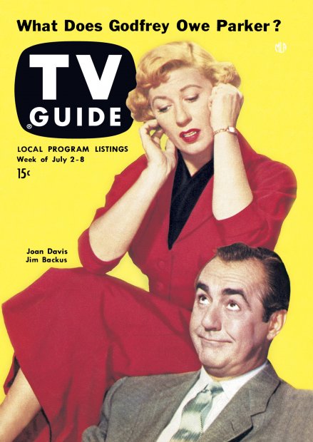 TV Guide cover - Jim Backus, Joan Davis - July 2, 1954
