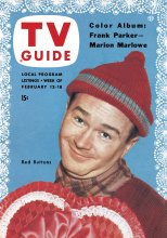 TV Guide cover - Red Buttons - February 12, 1954
