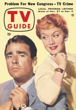 TV Guide cover - Marcia Henderson, Peter Lawford - November 27, 1954