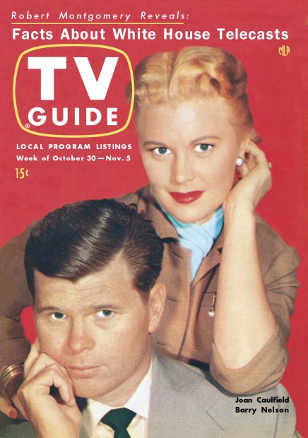 TV Guide cover - Joan Caulfield, Barry Nelson - October 30, 1954