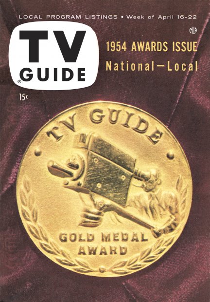 TV Guide cover - 1954 Awards Issue - April 16, 1954