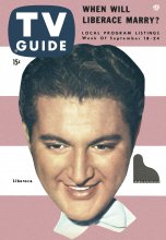 TV Guide cover - Liberace - September 18, 1954