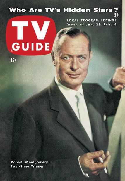 TV Guide cover - Robert Montgomery - January 29, 1954