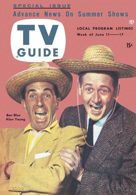 TV Guide cover - Ben Blue, Alan Young - June 11, 1954