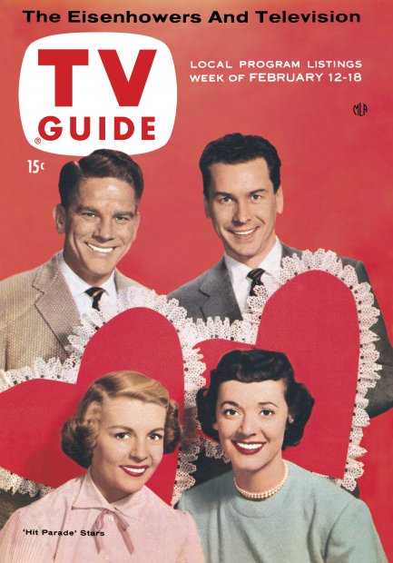 TV Guide cover - Russell Arms, Dorothy Collins, Snooky Lanson, Gisele MacKenzie - February 12, 1955