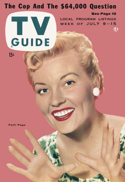 TV Guide cover - Patti Page - July 9, 1955