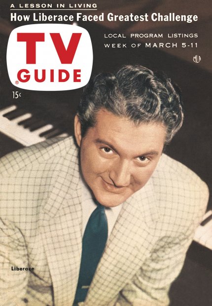 TV Guide cover - Liberace - March 5, 1955