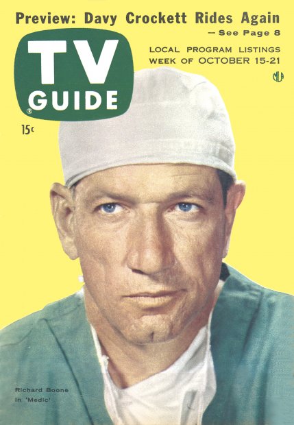TV Guide cover - Richard Boone - October 15, 1955