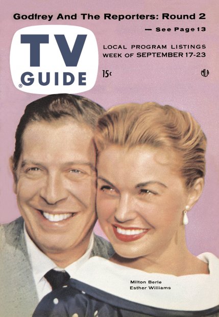 TV Guide cover - Milton Berle, Esther Williams - September 17, 1955