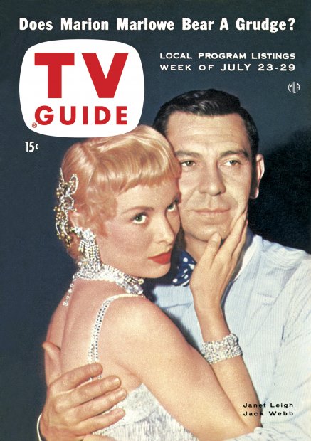 TV Guide cover - Janet Leigh, Jack Webb - July 23, 1955
