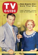 TV Guide cover - Gracie Allen, George Burns - October 8, 1955