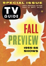 TV Guide cover - Fall Preview 1955-56 Shows - September 24, 1955