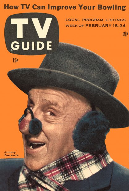 TV Guide cover - Jimmy Durante - February 18, 1956