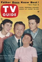 TV Guide cover - Lauren Chapin, Elinor Donahue, Billy Gray, Robert Young - June 16, 1956