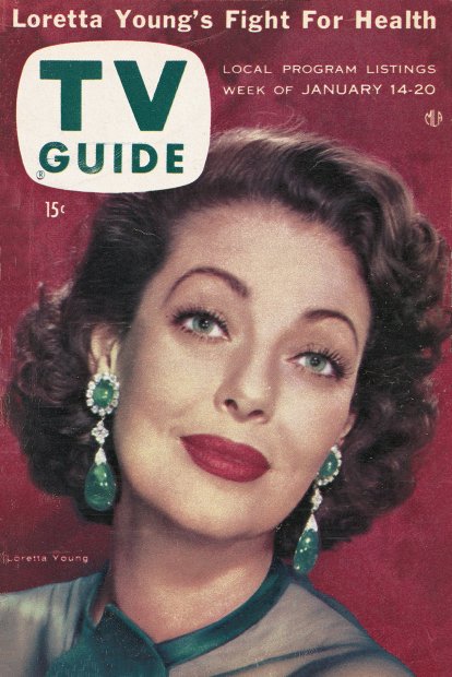 TV Guide cover - Loretta Young - January 14, 1956
