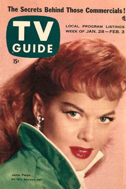 TV Guide cover - Janis Paige - January 28, 1956