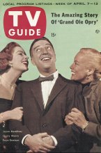 TV Guide cover - Faye Emerson, Jayne Meadows, Garry Moore - April 7, 1956