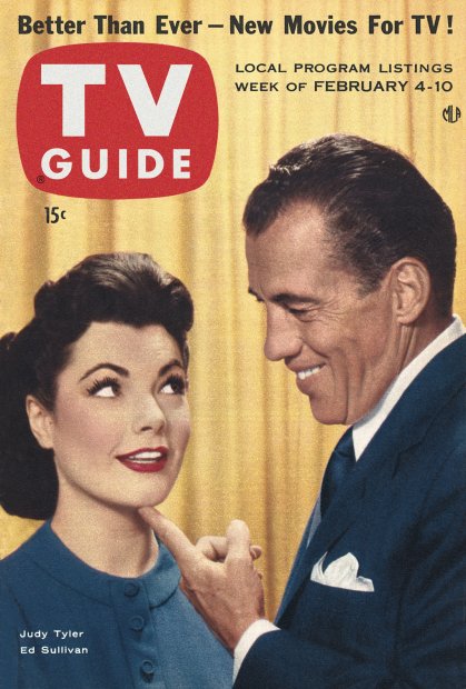 TV Guide cover - Ed Sullivan, Judy Tyler - February 4, 1956