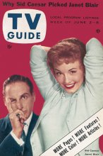 TV Guide cover - Janet Blair, Sid Caesar - June 2, 1956