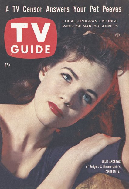 TV Guide cover - Julie Andrews - March 30, 1957