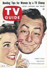 TV Guide cover - Jane Wyatt, Robert Young - February 16, 1957