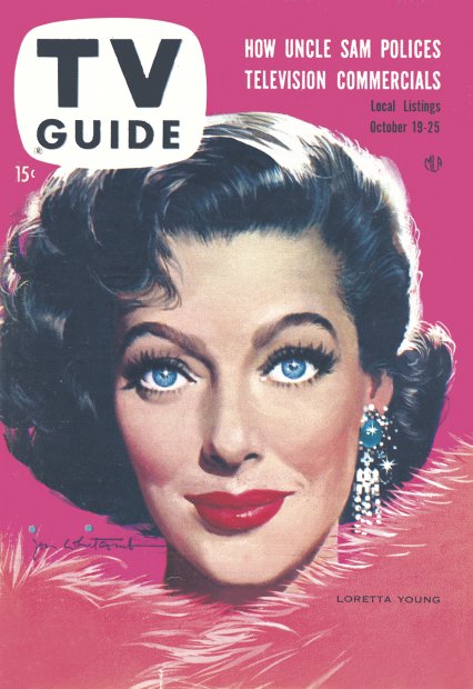 TV Guide cover - Loretta Young - October 19, 1957