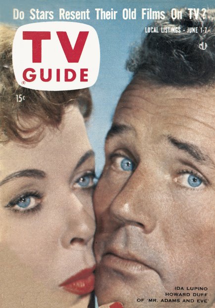 TV Guide cover - Howard Duff, Ida Lupino - June 1, 1957