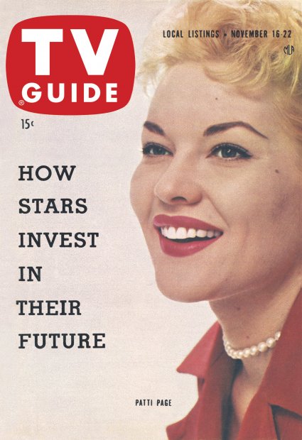 TV Guide cover - Patti Page - November 16, 1957