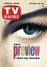 TV Guide cover - Polly Bergen's eye - September 14, 1957