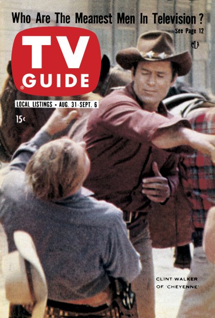 TV Guide cover - Clint Walker - August 31, 1957