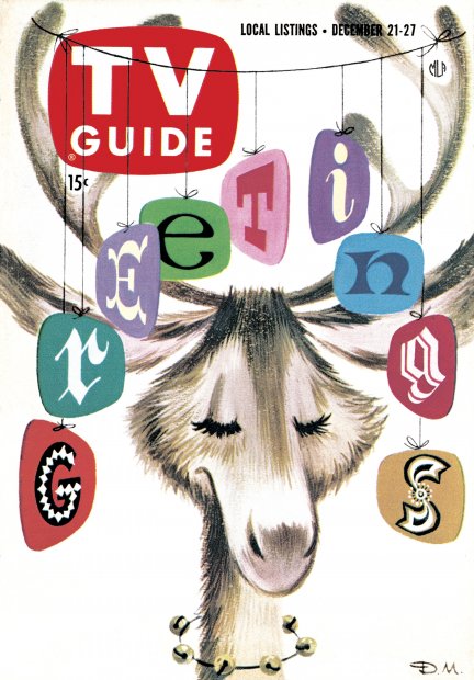 TV Guide cover - Greetings - December 21, 1957
