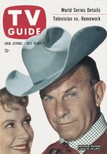 TV Guide cover - Gracie Allen, George Burns - September 28, 1957