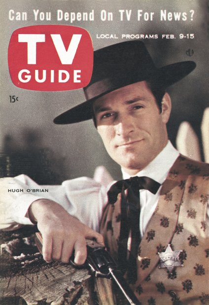 TV Guide cover - Hugh O'Brian - February 9, 1957
