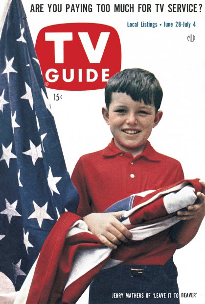 TV Guide cover - Jerry Mathers - June 28, 1958
