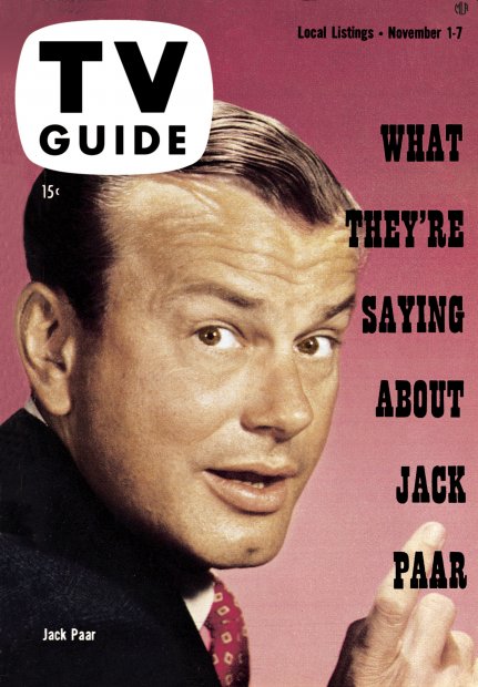 TV Guide cover - Jack Paar - November 1, 1958