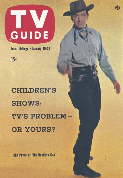 TV Guide cover - John Payne - January 18, 1958