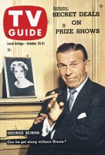 TV Guide cover - George Burns - October 25, 1958