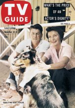 TV Guide cover - Nancy Reagan, Ronald Reagan - November 22, 1958