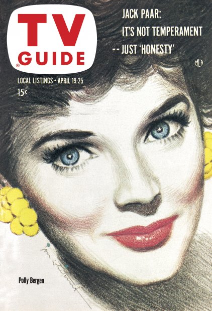 TV Guide cover - Polly Bergen - April 19, 1958