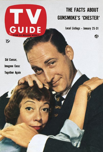 TV Guide cover - Sid Caesar, Imogene Coca - January 25, 1958